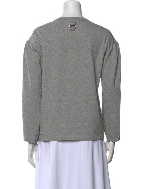 Tibi Crew Neck Three-Quarter Sleeve Sweatshirt