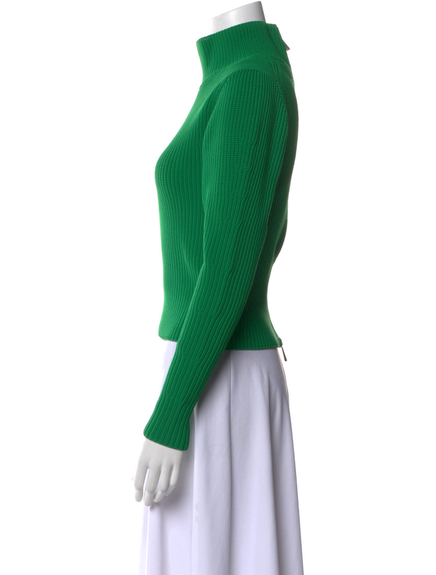 Tibi Mock Neck Long Sleeve Sweatshirt