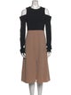 Tibi Crew Neck Midi Length Dress