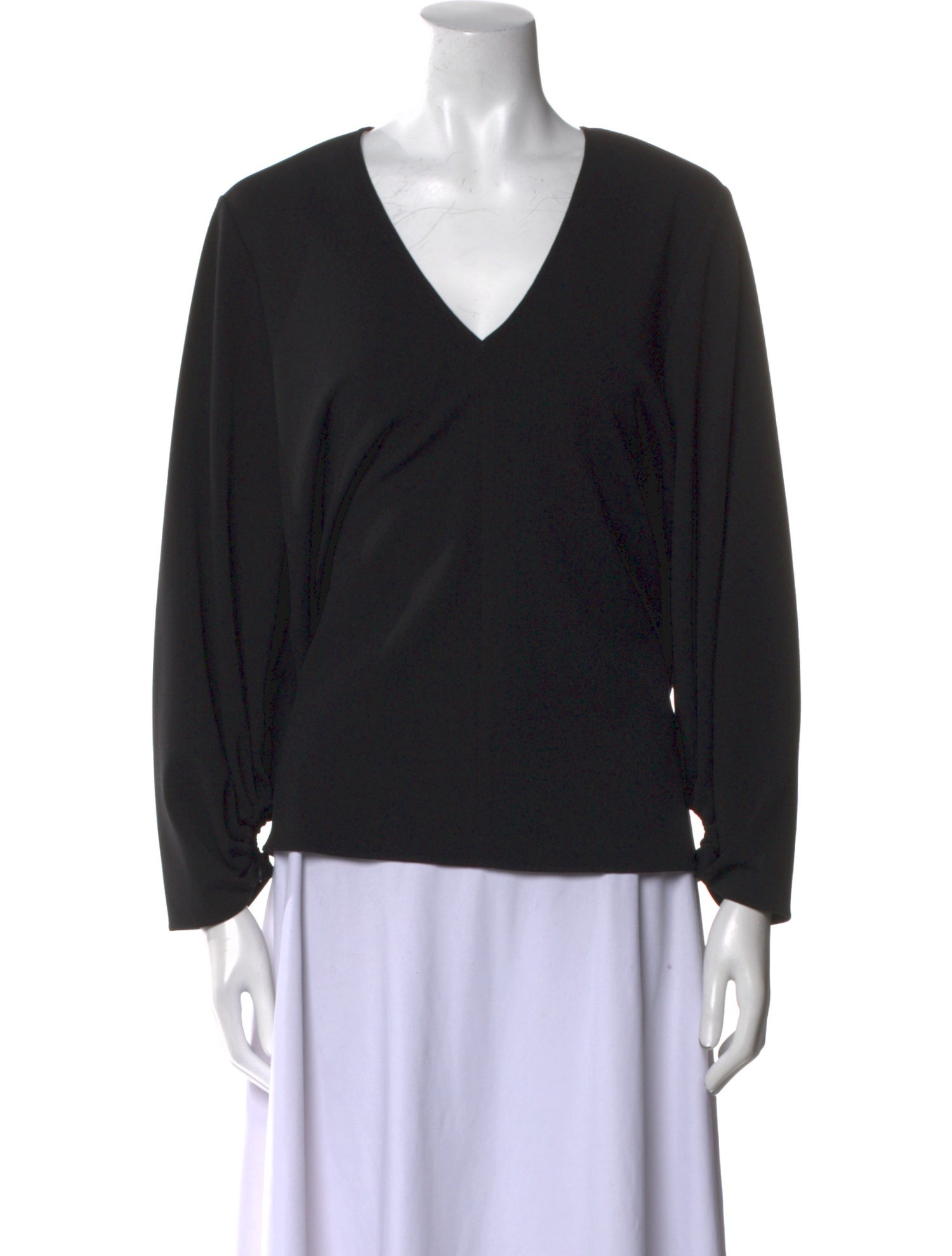 Tibi V-Neck Long Sleeve Top