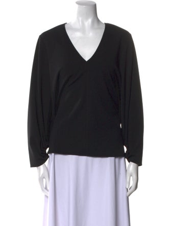 Tibi V-Neck Long Sleeve Top