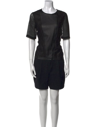 Tibi Scoop Neck Romper