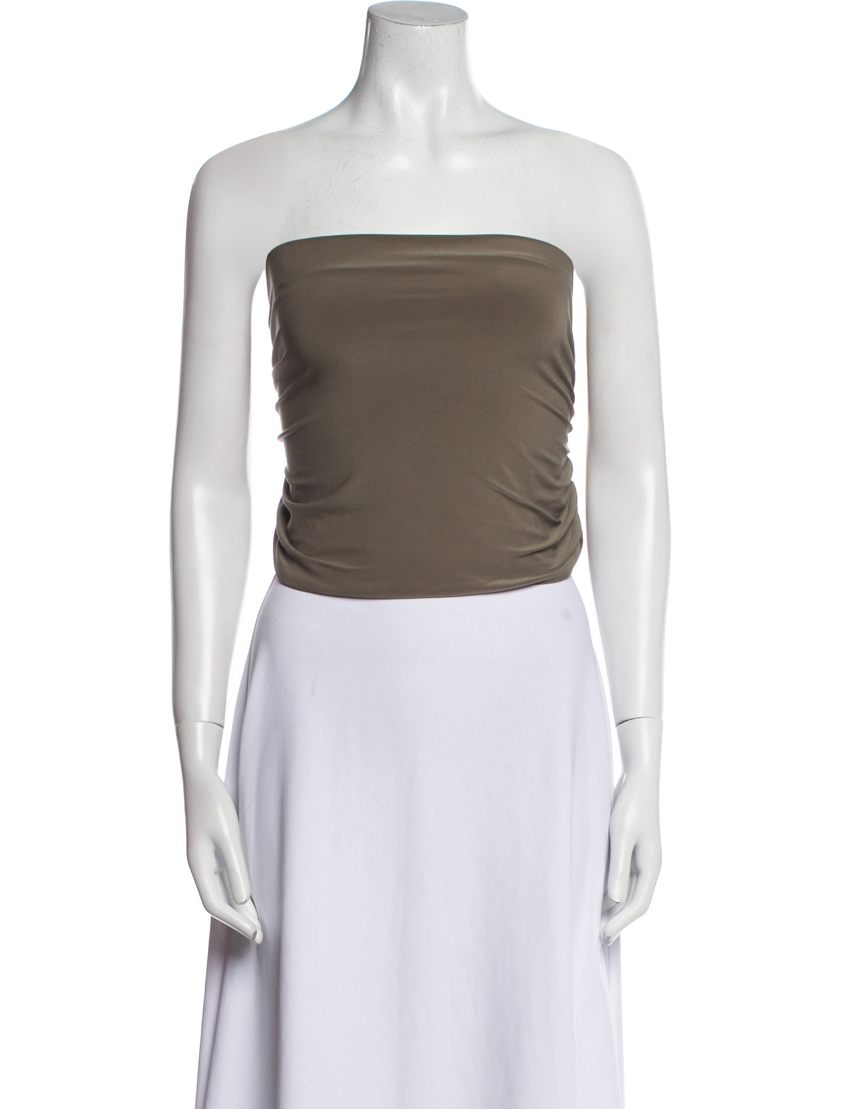 Tibi Strapless Crop Top