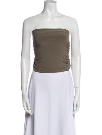 Tibi Strapless Crop Top