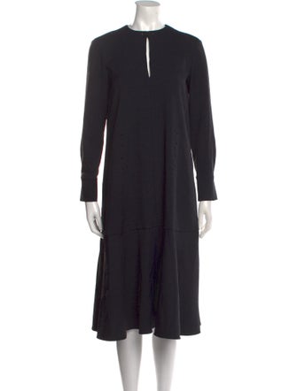 Tibi Crew Neck Midi Length Dress