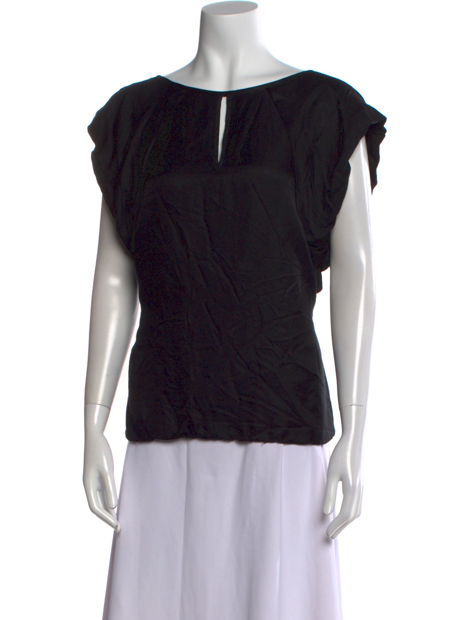 Tibi Bateau Neckline Short Sleeve Blouse