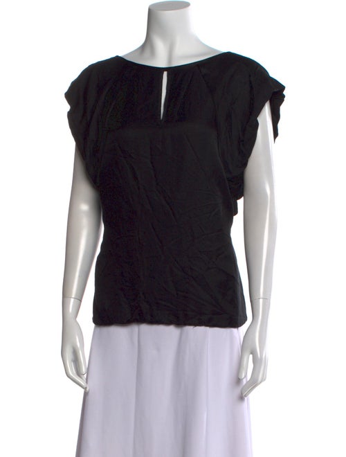 Tibi Bateau Neckline Short Sleeve Blouse