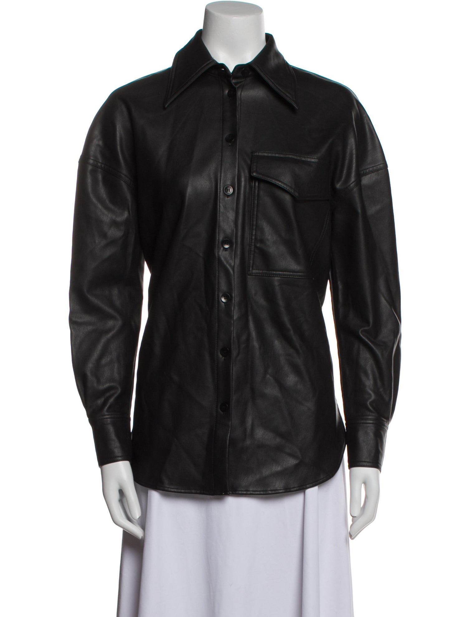 Tibi Faux Leather Coat