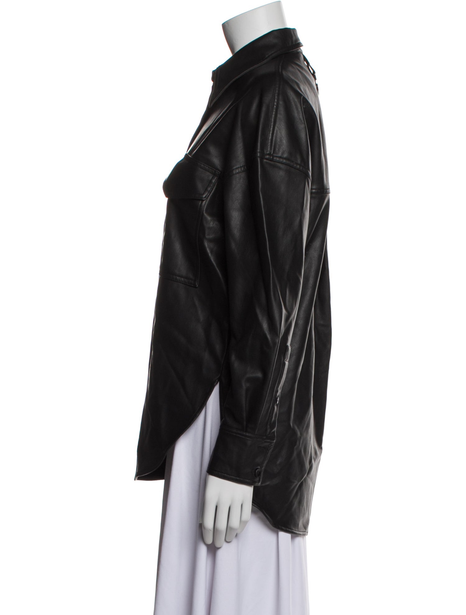 Tibi Faux Leather Coat