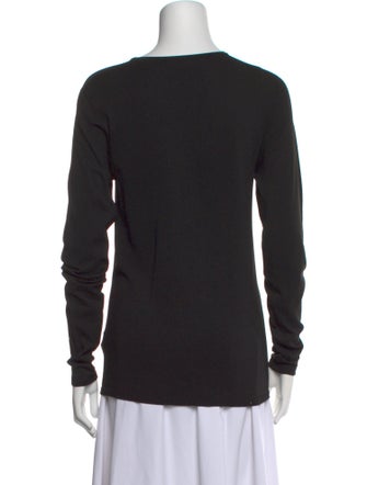 Tibi Scoop Neck Long Sleeve Sweatshirt
