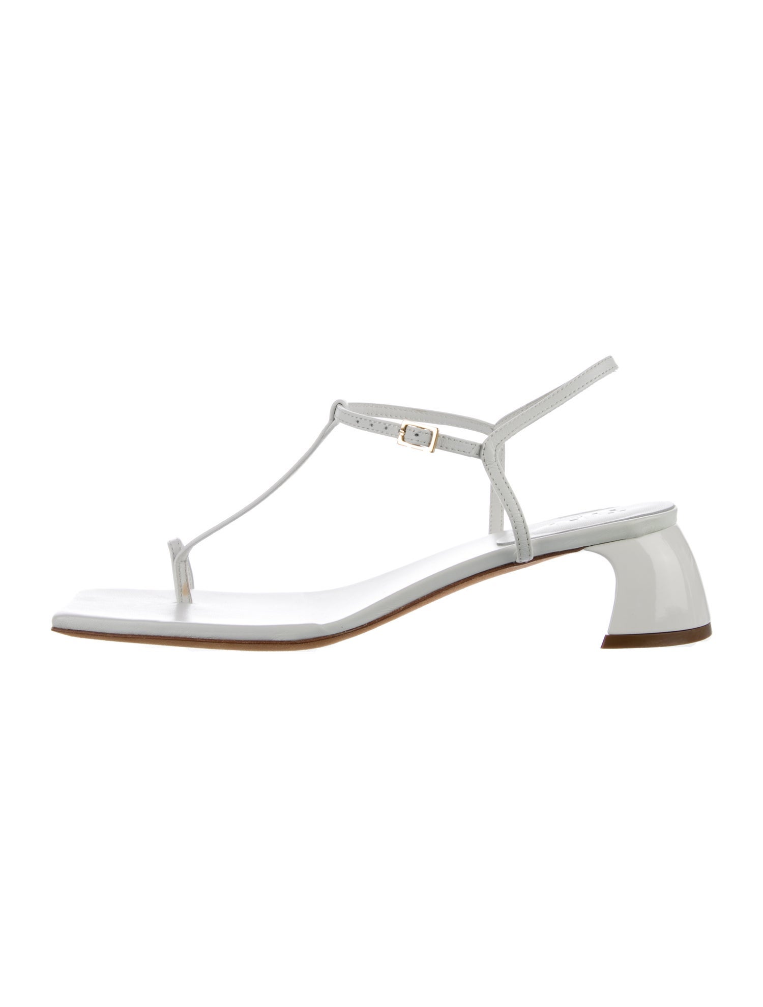 Tibi Leather T-Strap Sandals