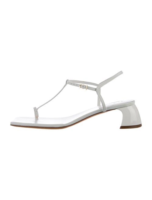 Tibi Leather T-Strap Sandals