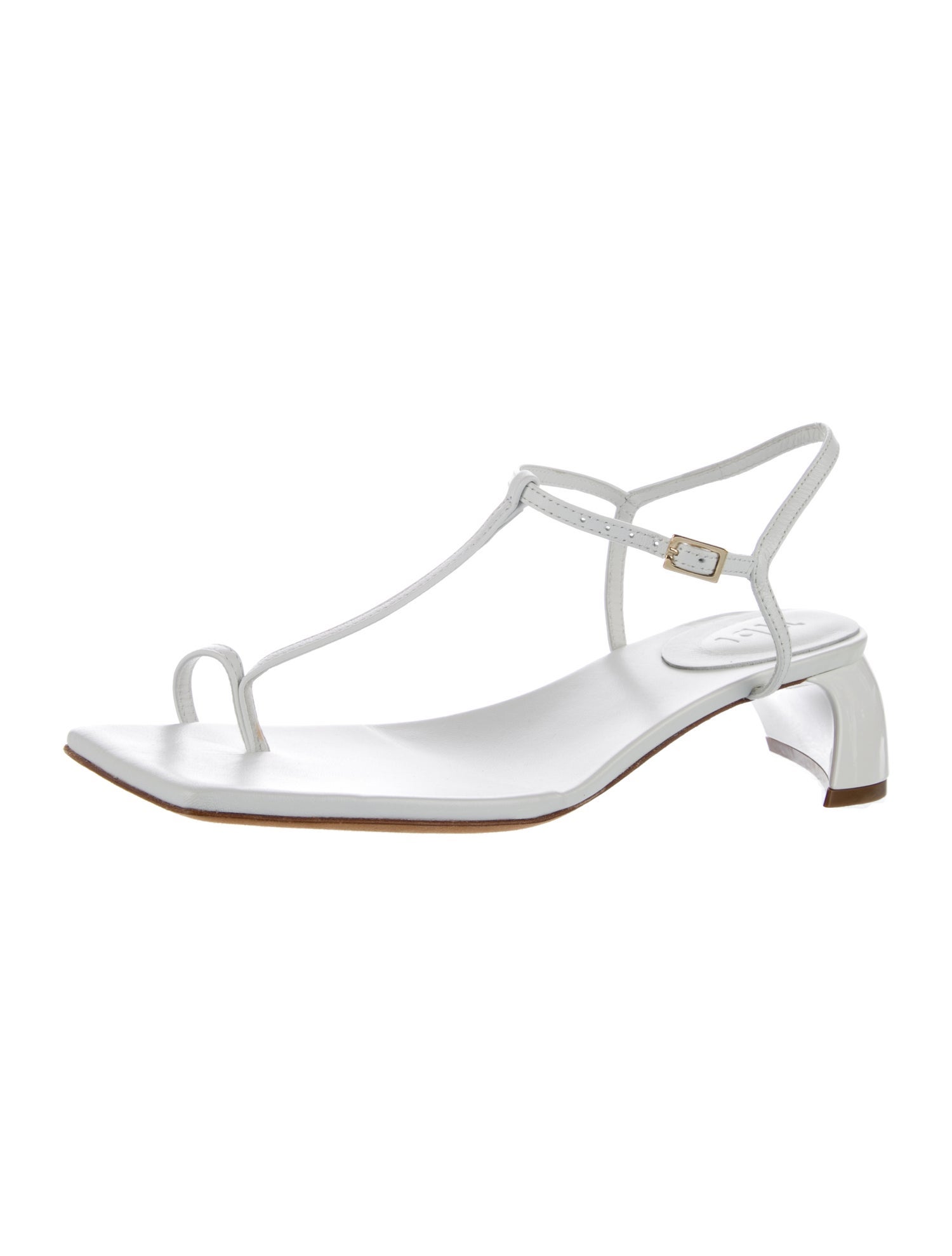 Tibi Leather T-Strap Sandals