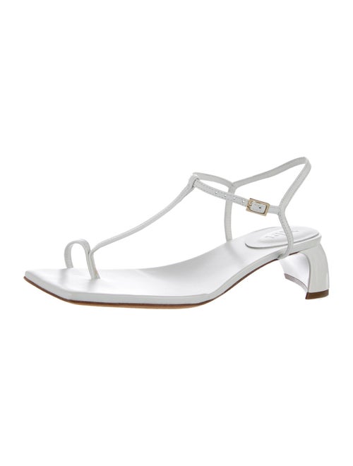 Tibi Leather T-Strap Sandals