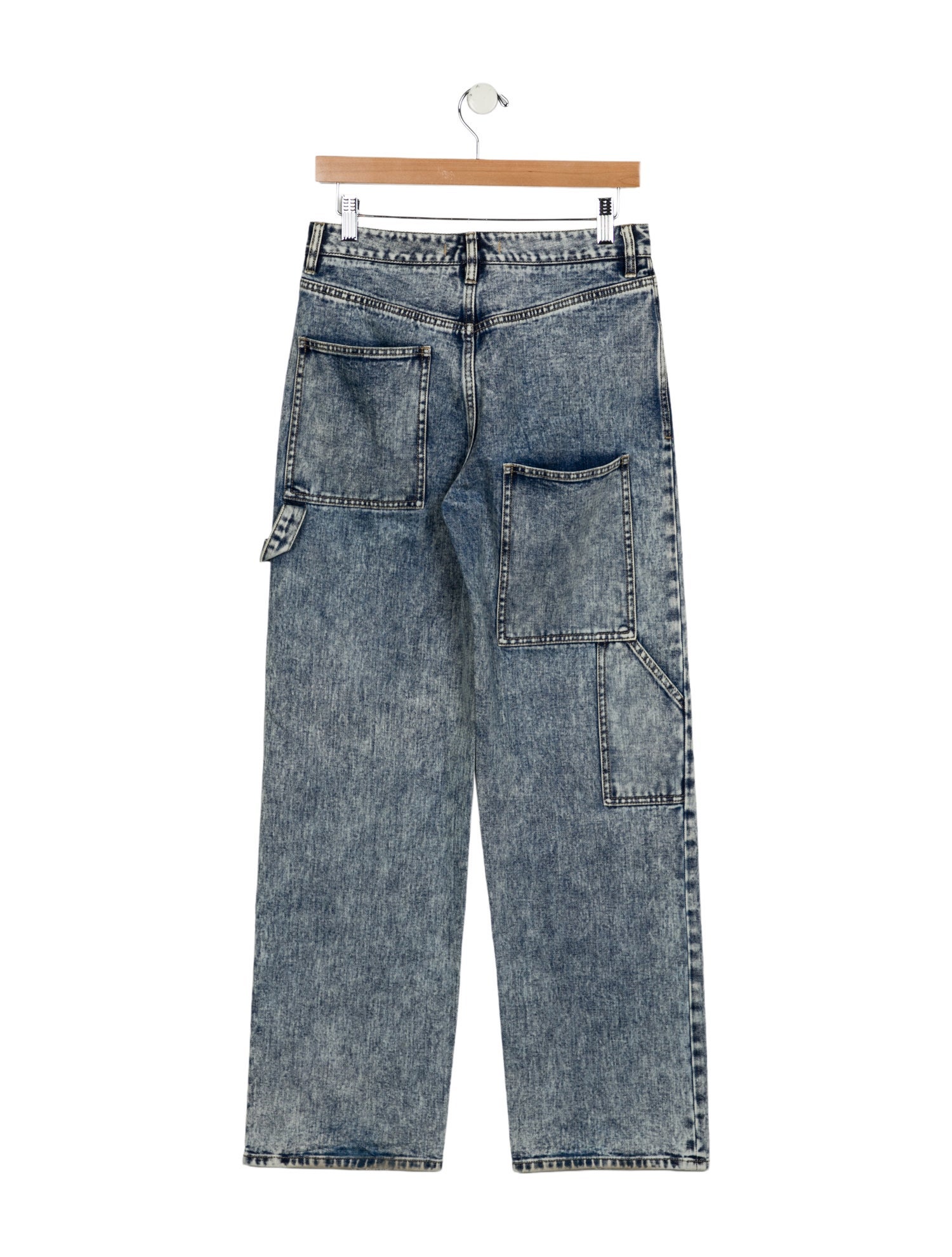 Tibi Mid-Rise Wide Leg Jeans