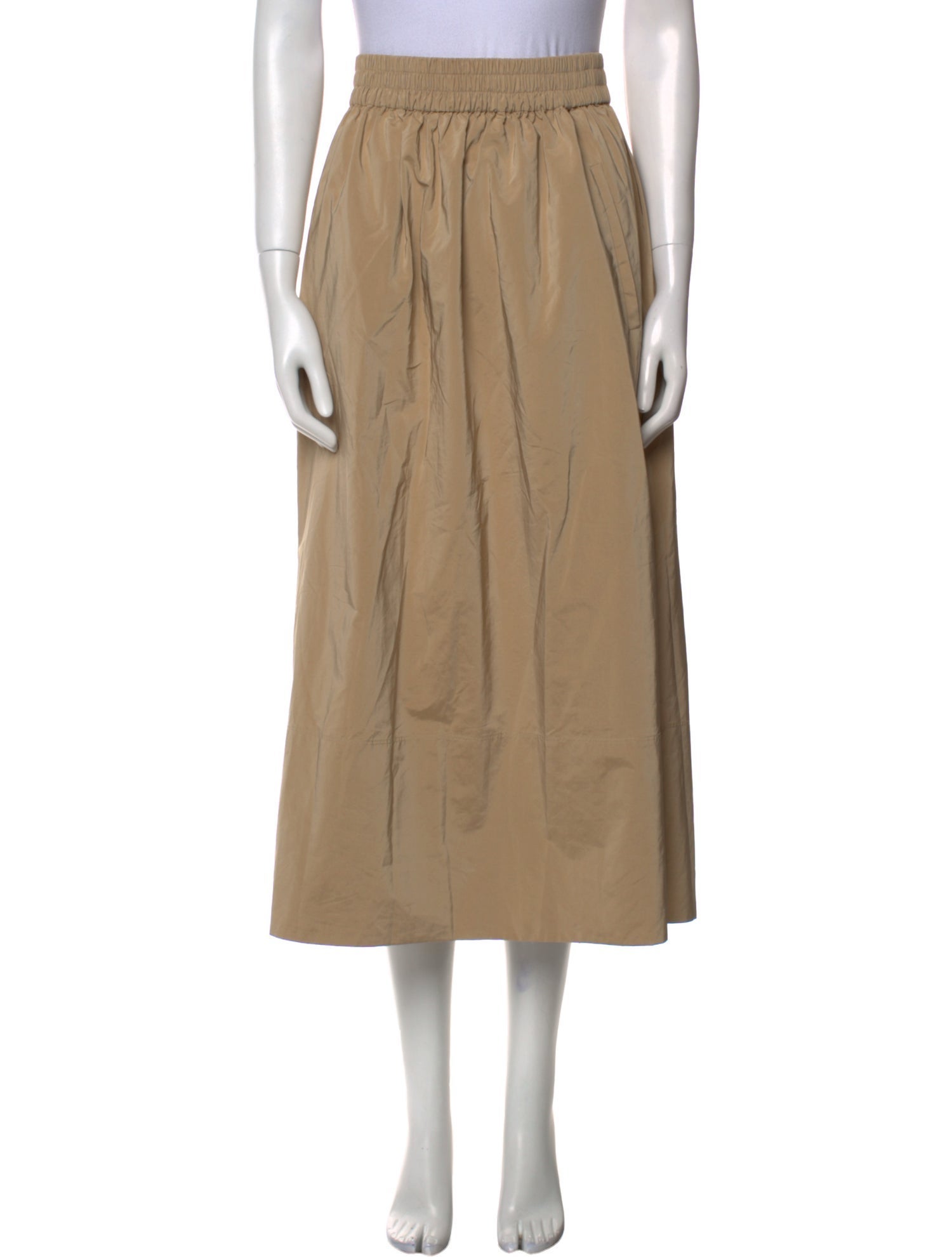 Tibi Pleated Accents Midi Length Skirt