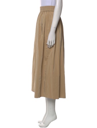 Tibi Pleated Accents Midi Length Skirt