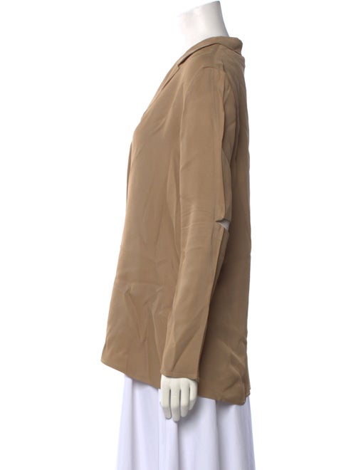 Tibi Long Sleeve Button-Up Top