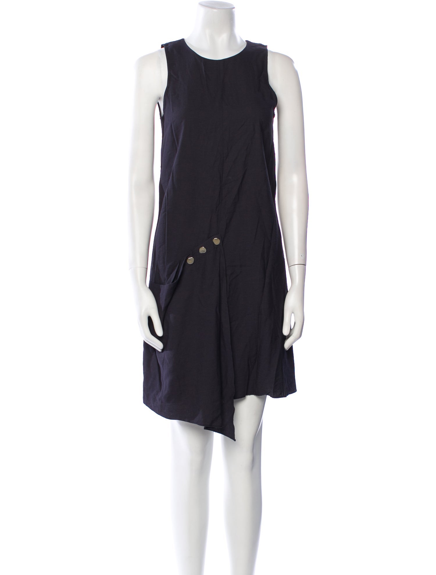 Tibi Scoop Neck Knee-Length Dress