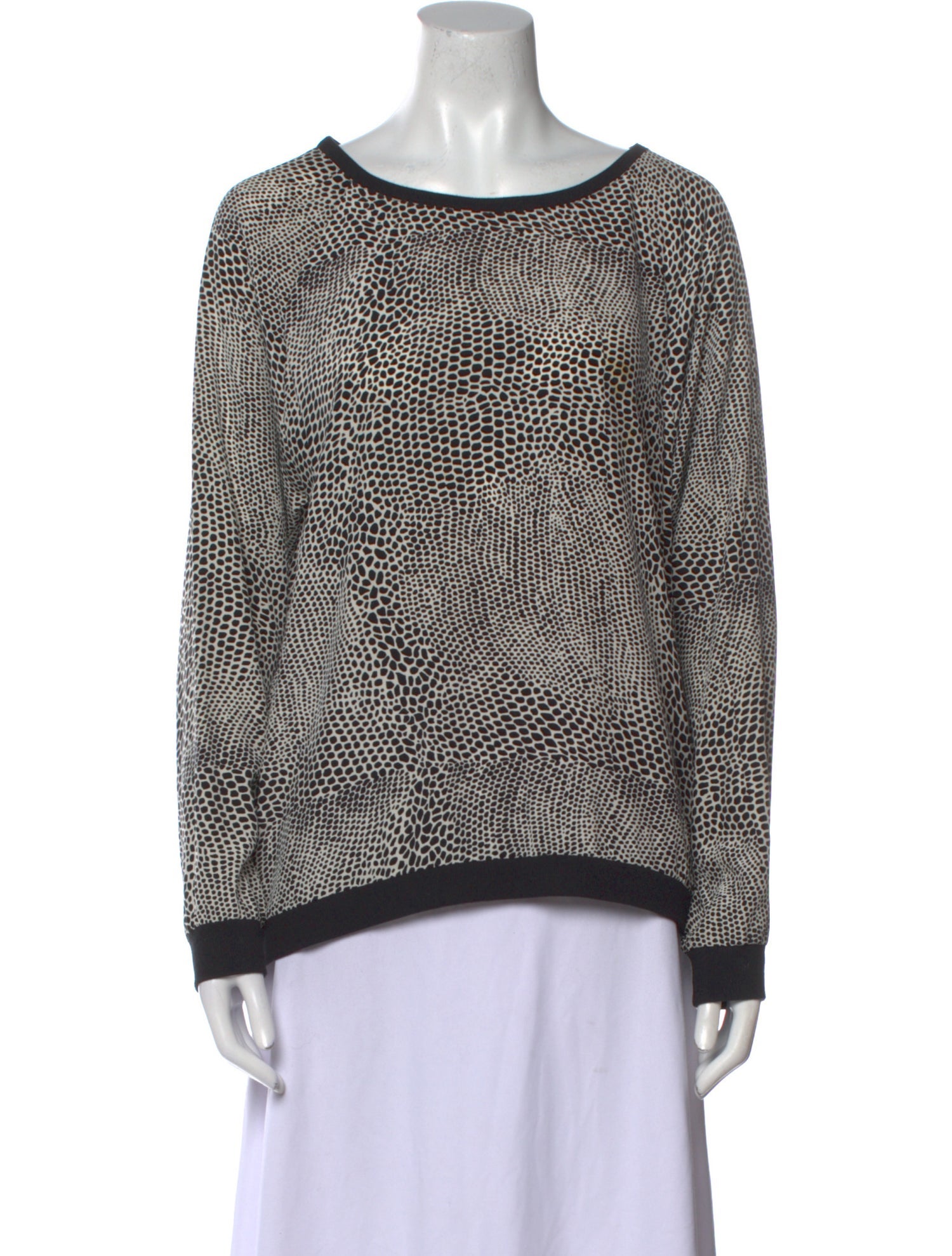 Tibi Silk Printed Sweatshirt