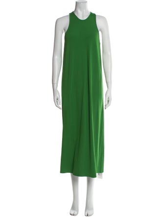 Tibi Crew Neck Long Dress