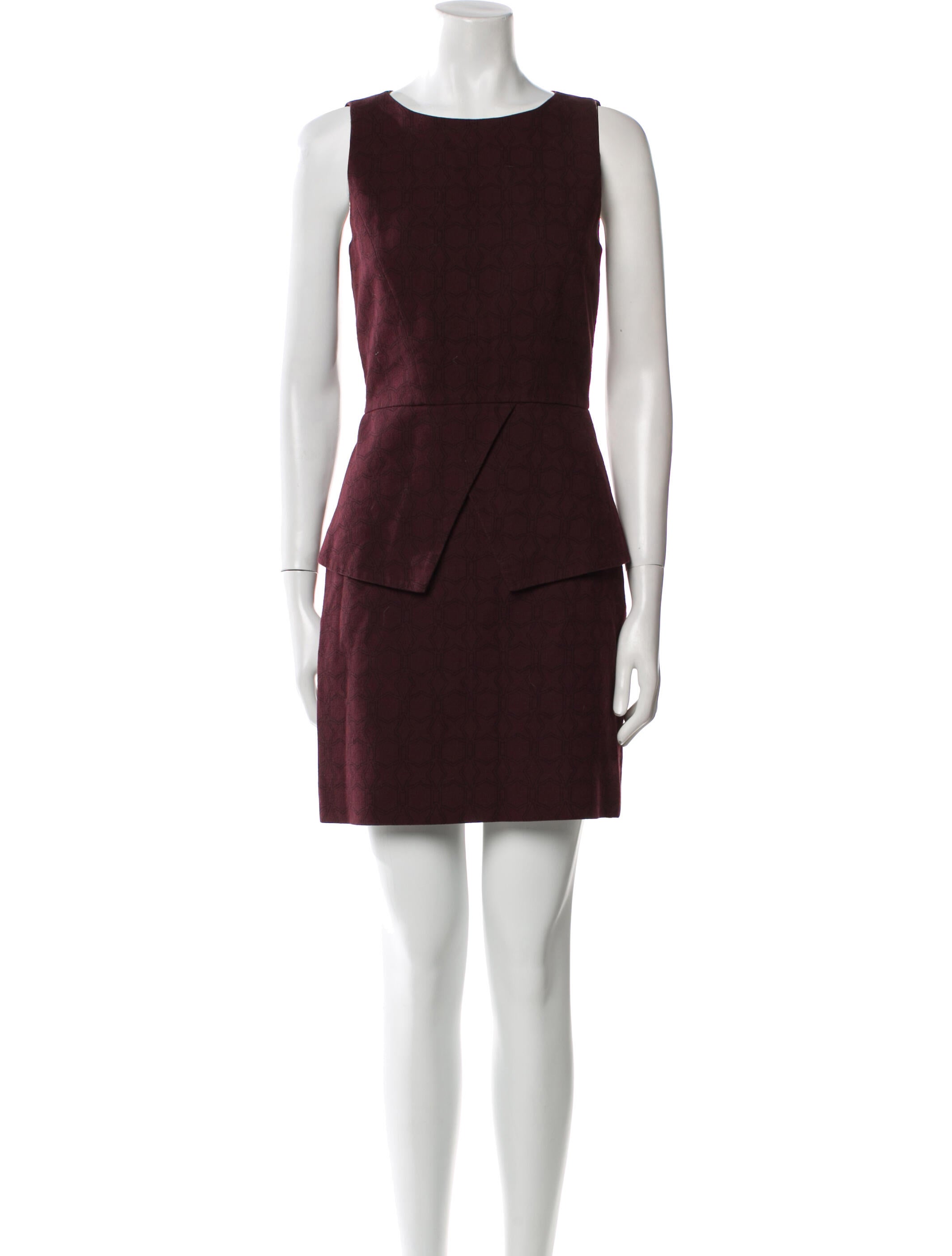 Tibi Bateau Neckline Mini Dress