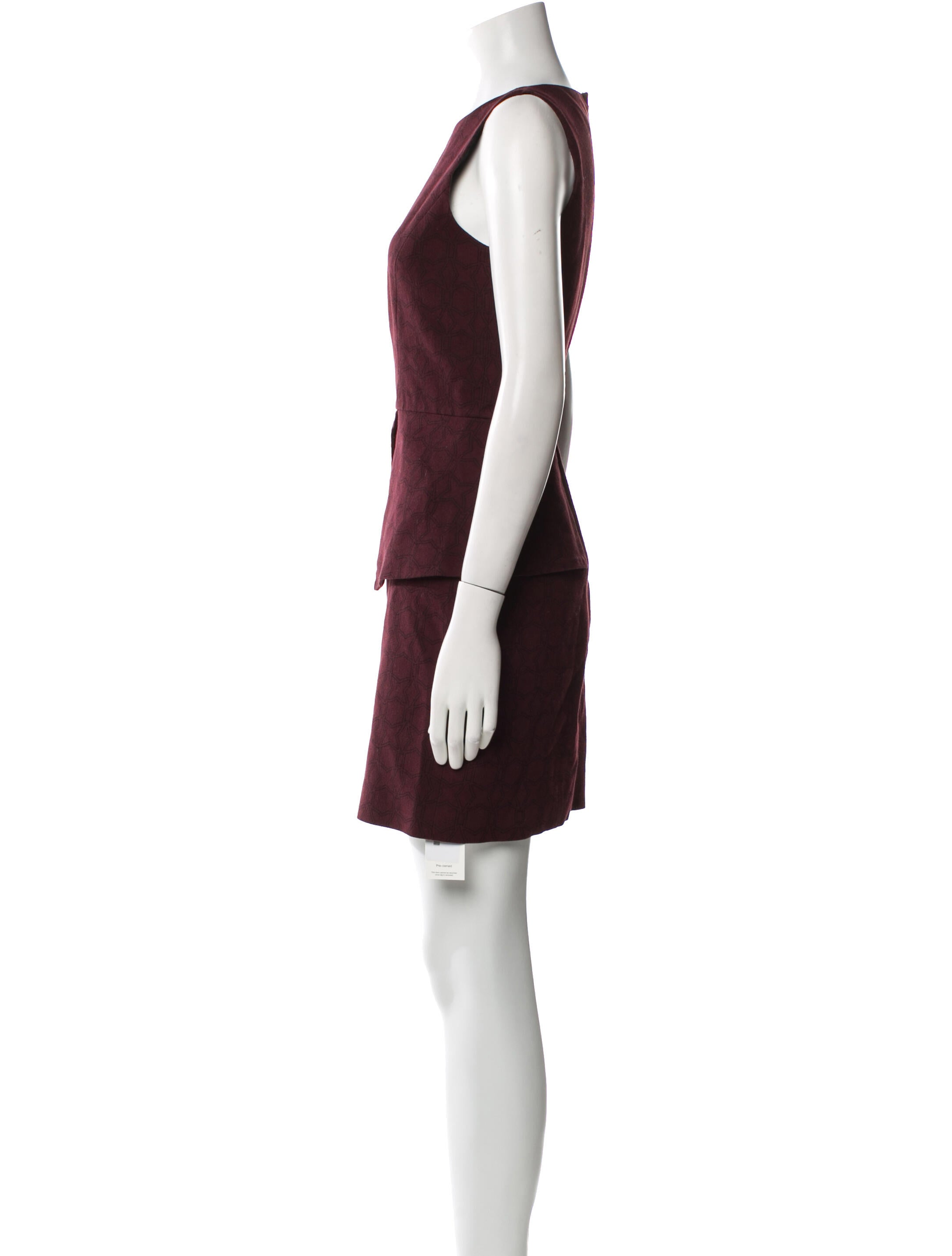 Tibi Bateau Neckline Mini Dress