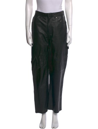 Tibi Leather Wide Leg Pants