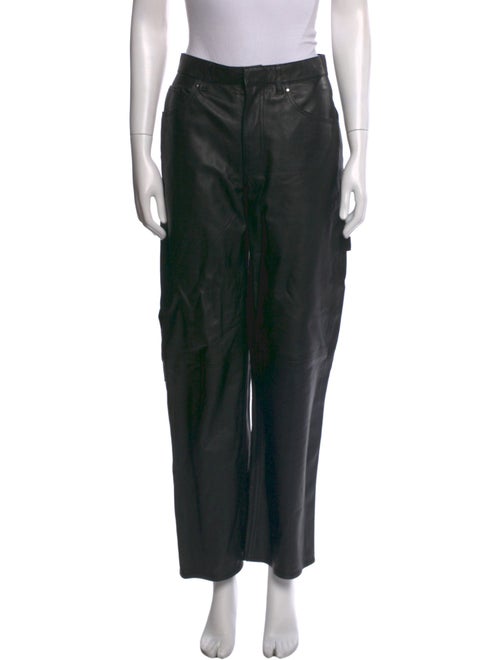 Tibi Leather Wide Leg Pants