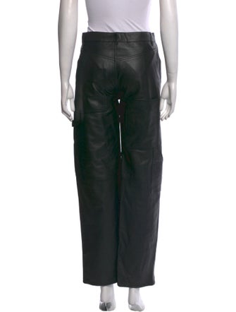 Tibi Leather Wide Leg Pants