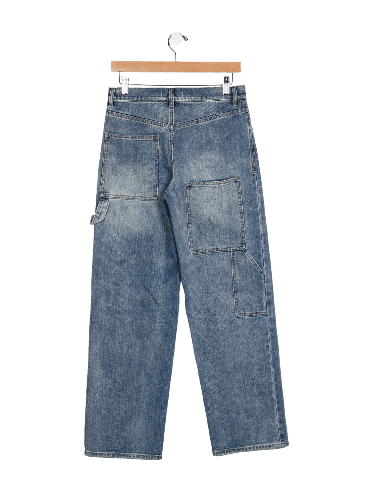 Tibi Mid-Rise Wide Leg Jeans
