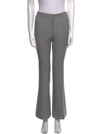 Tibi Houndstooth Print Wide Leg Pants