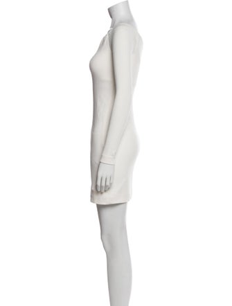 Tibi Bateau Neckline Mini Dress