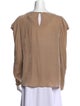 Tibi Scoop Neck Long Sleeve Blouse