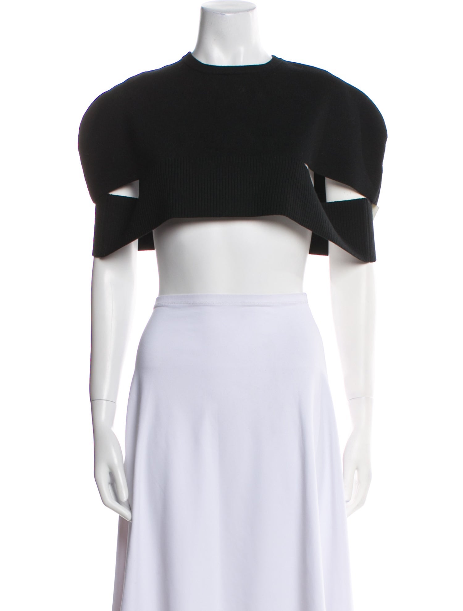 Tibi Wool Crew Neck Crop Top