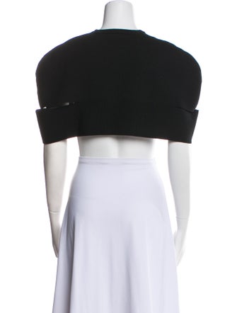 Tibi Wool Crew Neck Crop Top