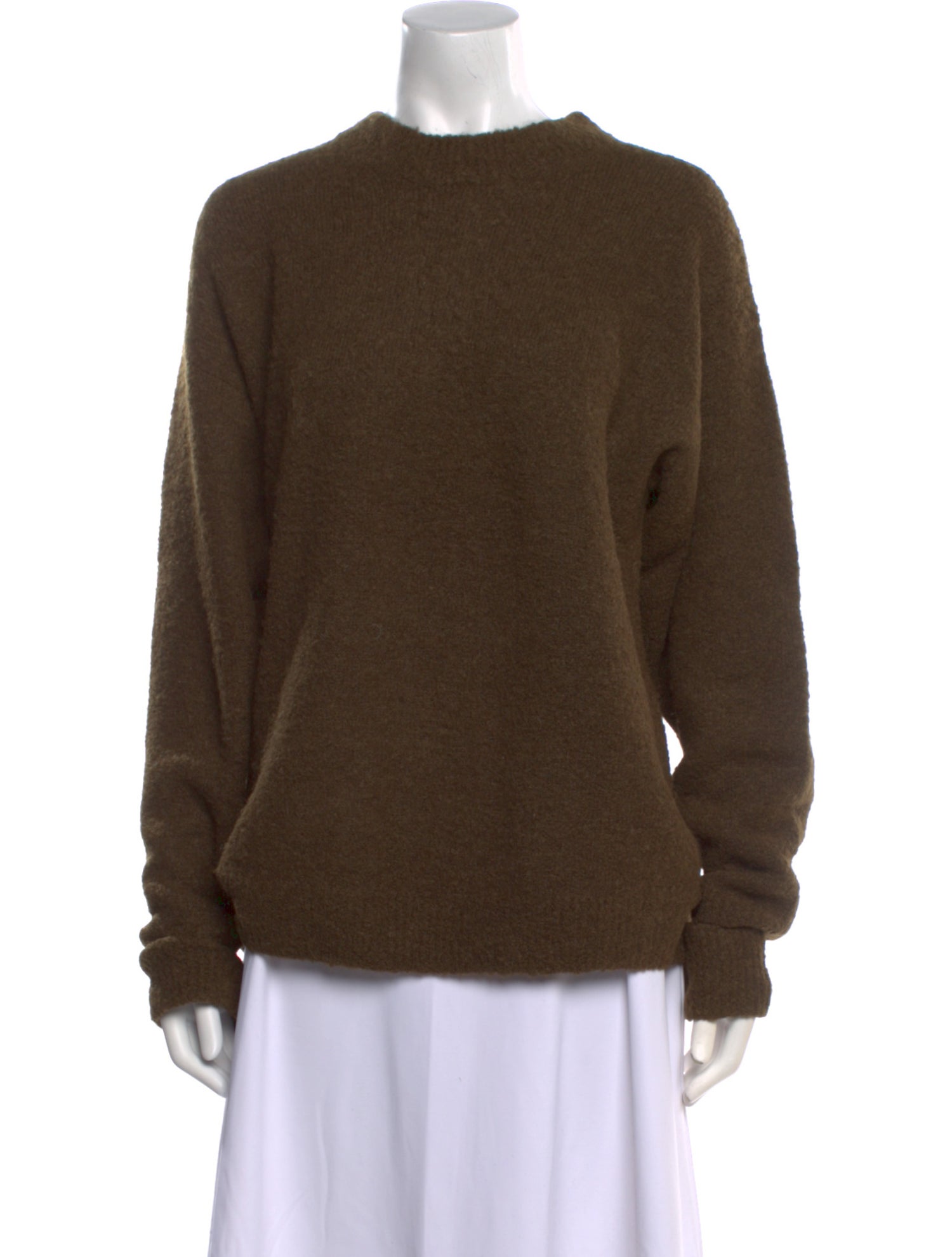Tibi Alpaca Crew Neck Sweater