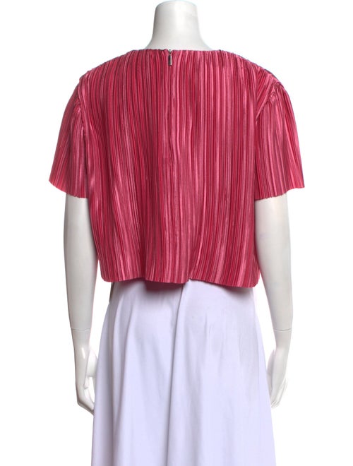 Tibi Striped Bateau Neckline Crop Top