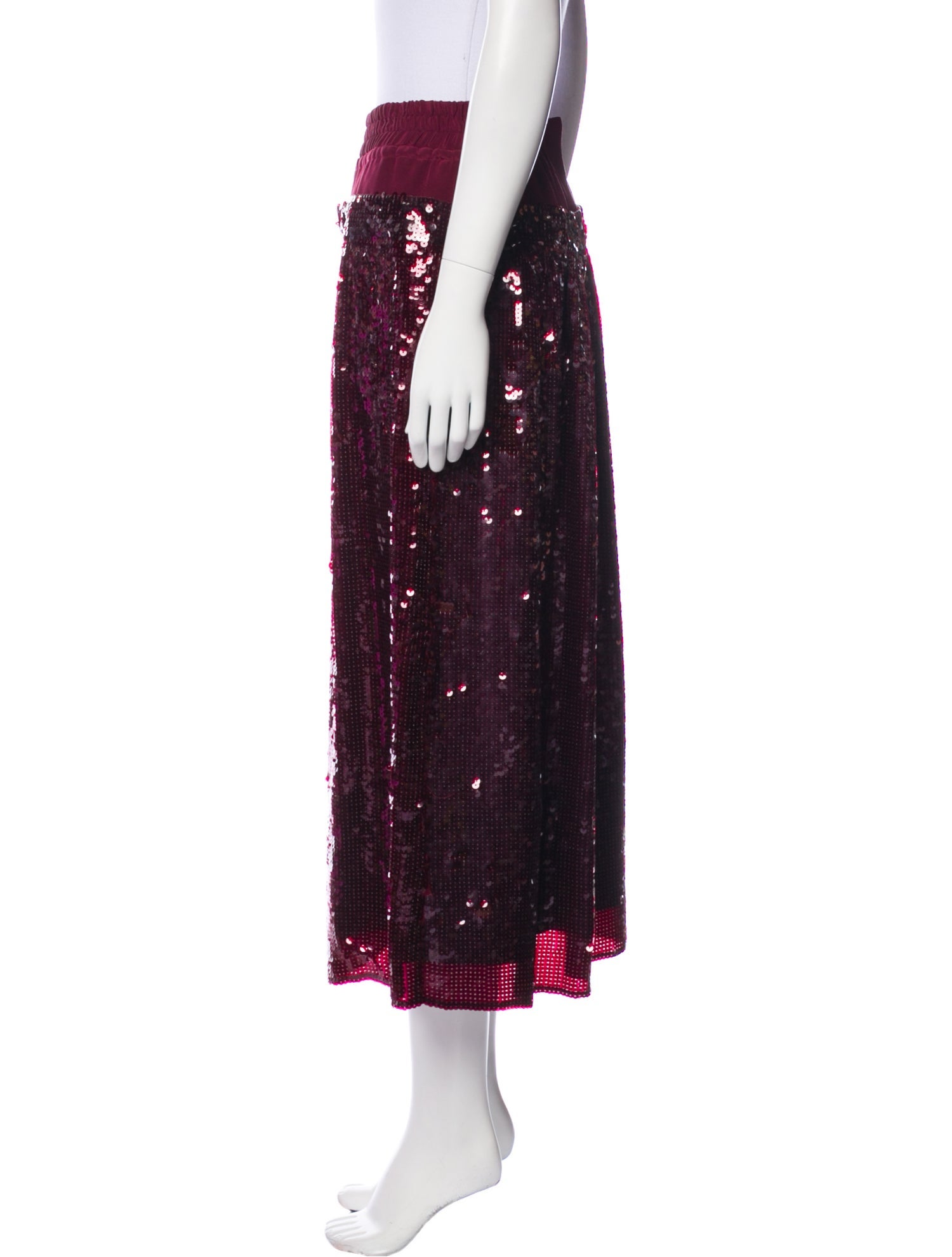 Tibi Silk Midi Length Skirt