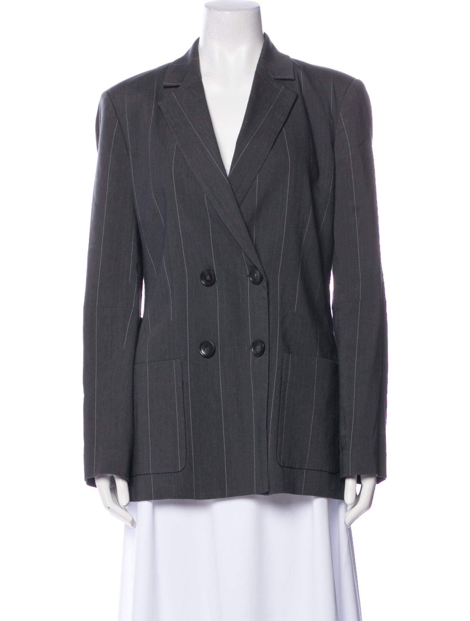 Tibi Linen Striped Blazer