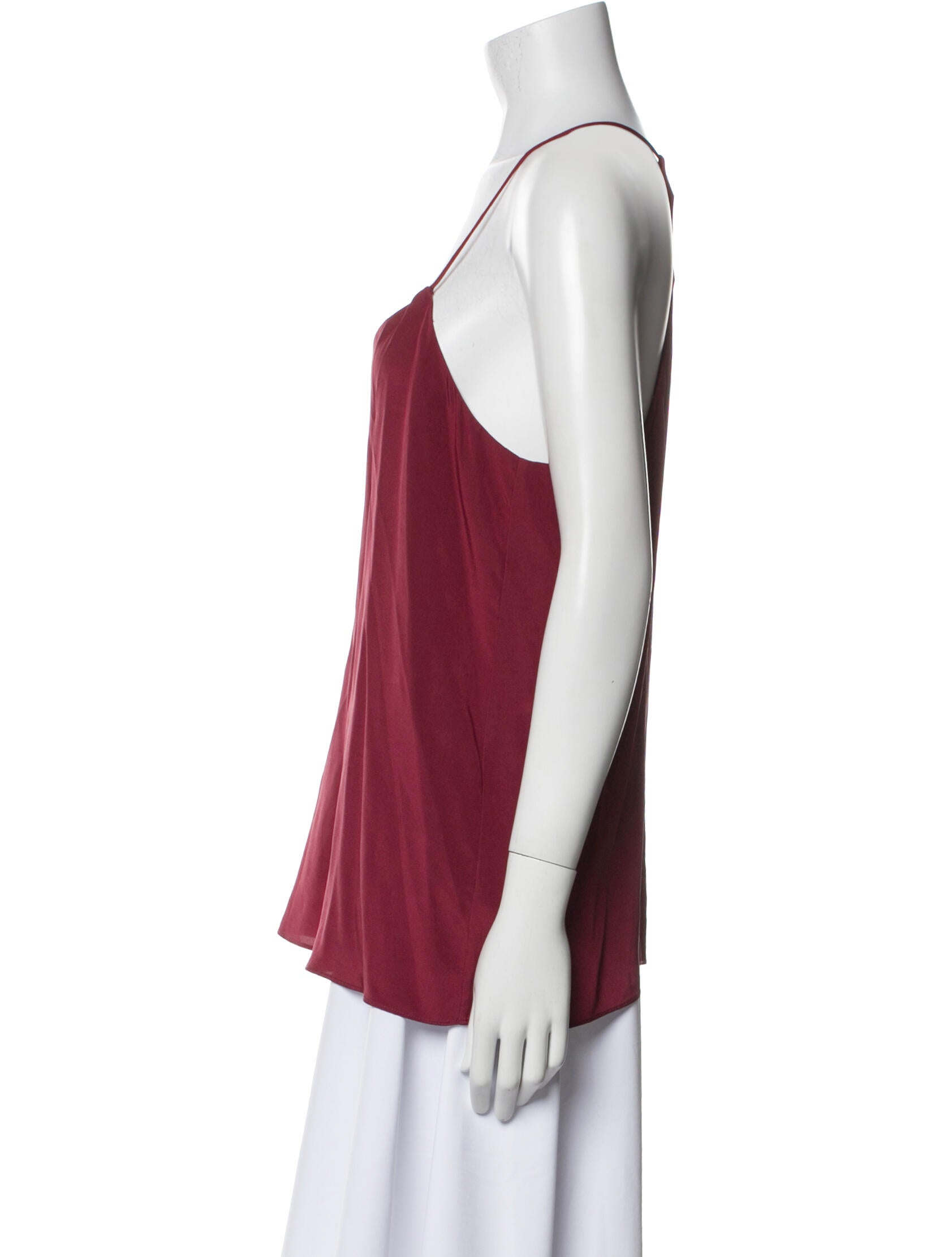 Tibi Silk V-Neck Top