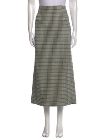 Tibi Houndstooth Print Midi Length Skirt