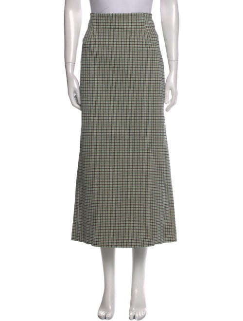 Tibi Houndstooth Print Midi Length Skirt