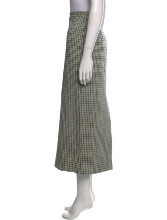 Tibi Houndstooth Print Midi Length Skirt