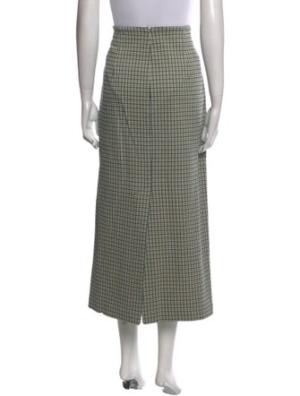 Tibi Houndstooth Print Midi Length Skirt