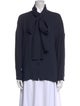 Tibi Tie Neck Long Sleeve Blouse