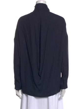 Tibi Tie Neck Long Sleeve Blouse