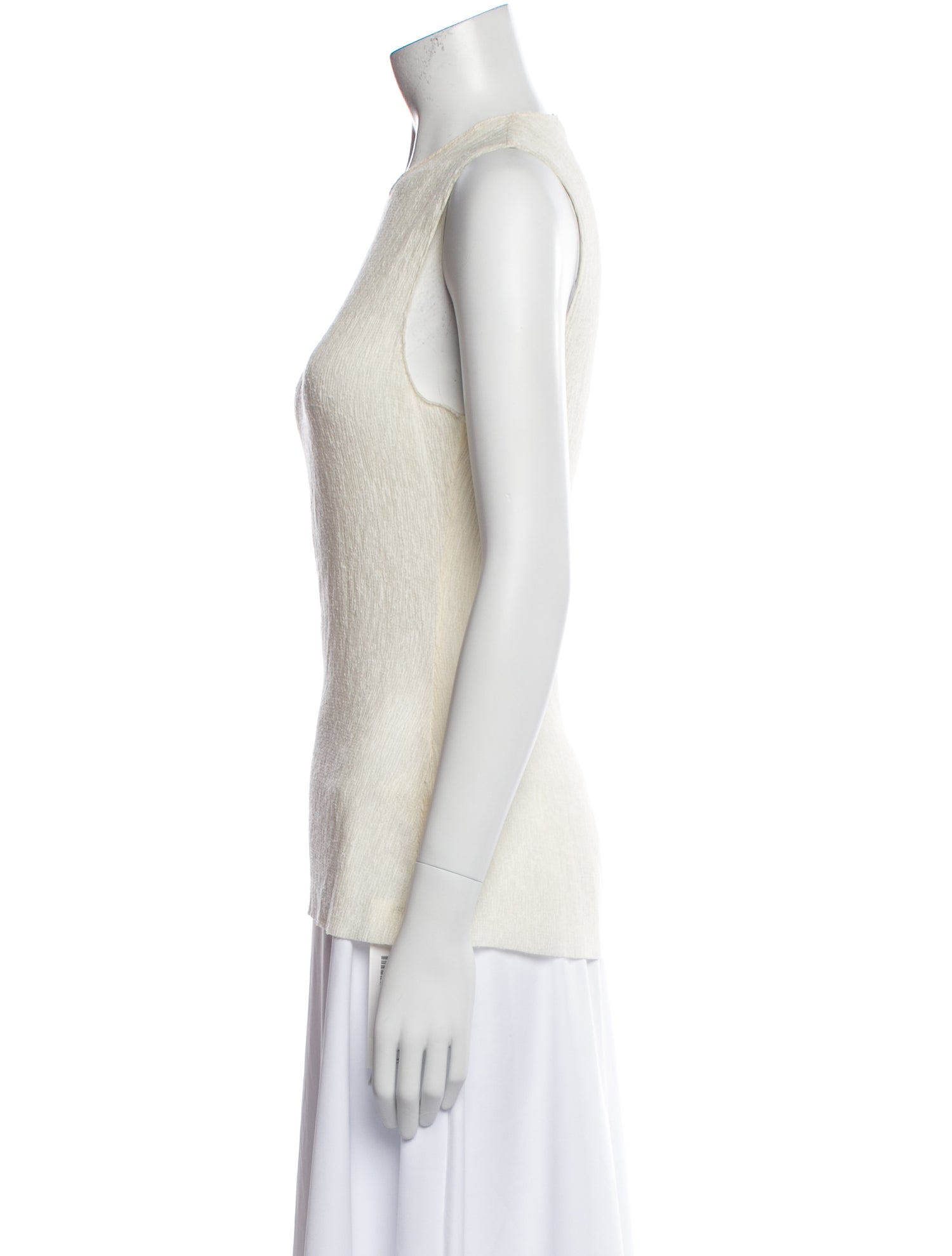 Tibi Crew Neck Sleeveless Top