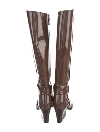 Tibi Patent Leather Riding Boots