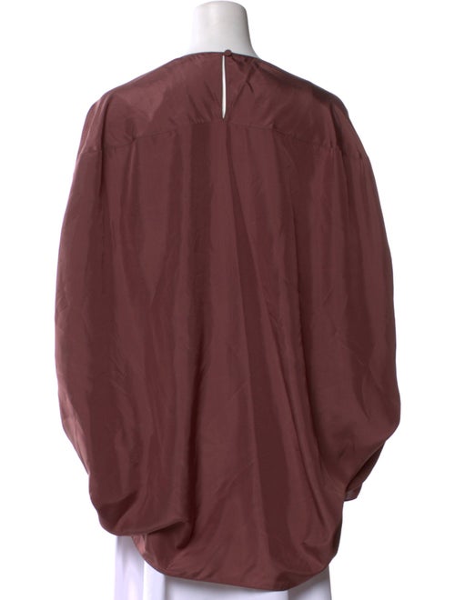 Tibi Crew Neck Long Sleeve Blouse